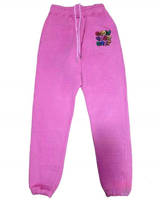 Grow Your Grit Sportswear Pink Athletic sweatpants & Joggers
