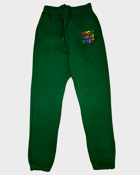 Grow Your Grit Sportswear Tech fleece Emerald-Green Joggers