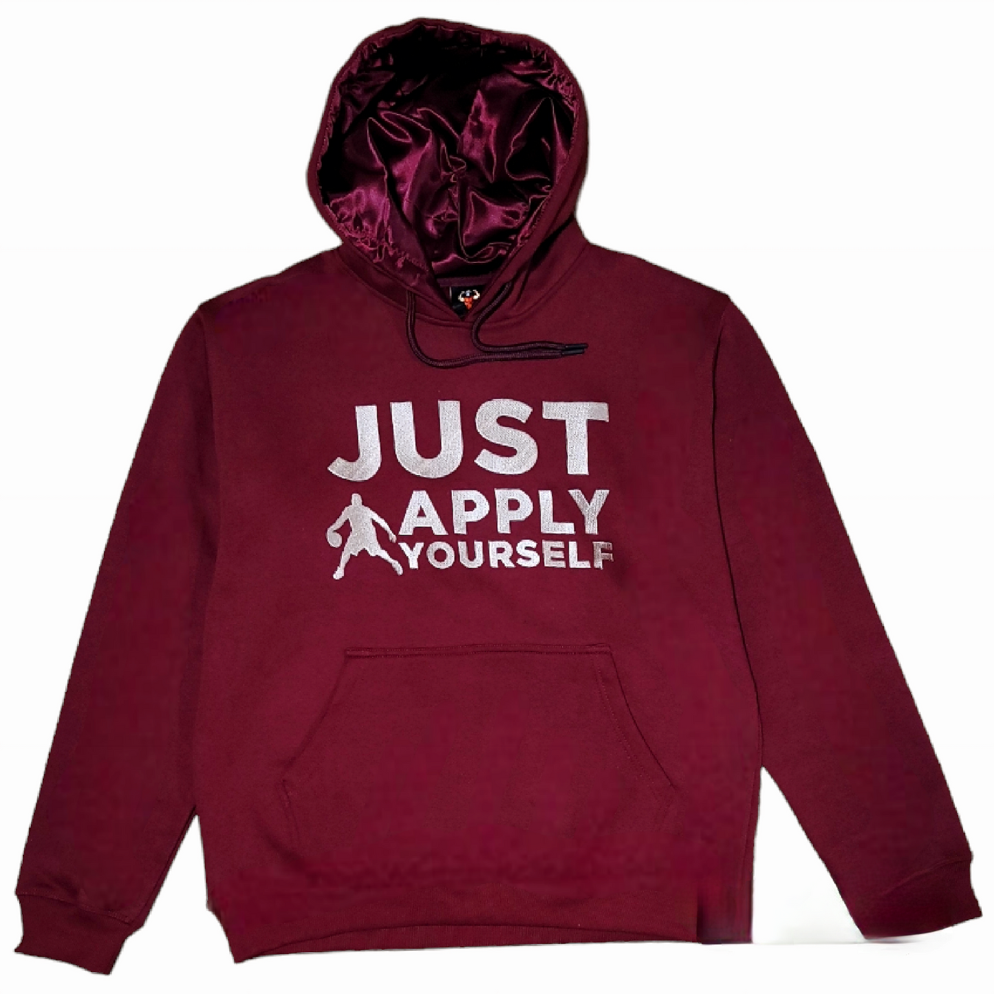 Satin Hooded Fleece Sweatshirt Commanders Burgundy