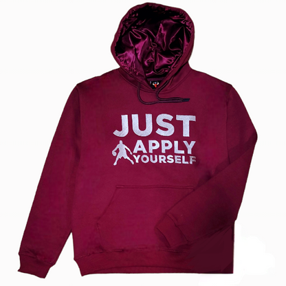 Satin Hooded Fleece Sweatshirt Commanders Burgundy