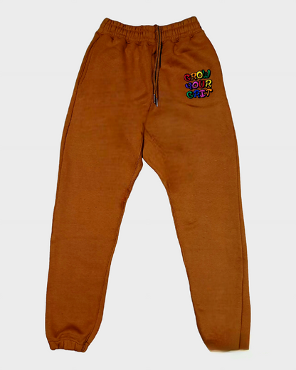 Grow Your Grit Sportswear fleece Caramel-Brown Joggers