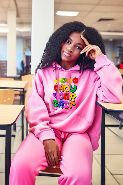 Grow Your Grit Sportswear fleece Rose-Pink.