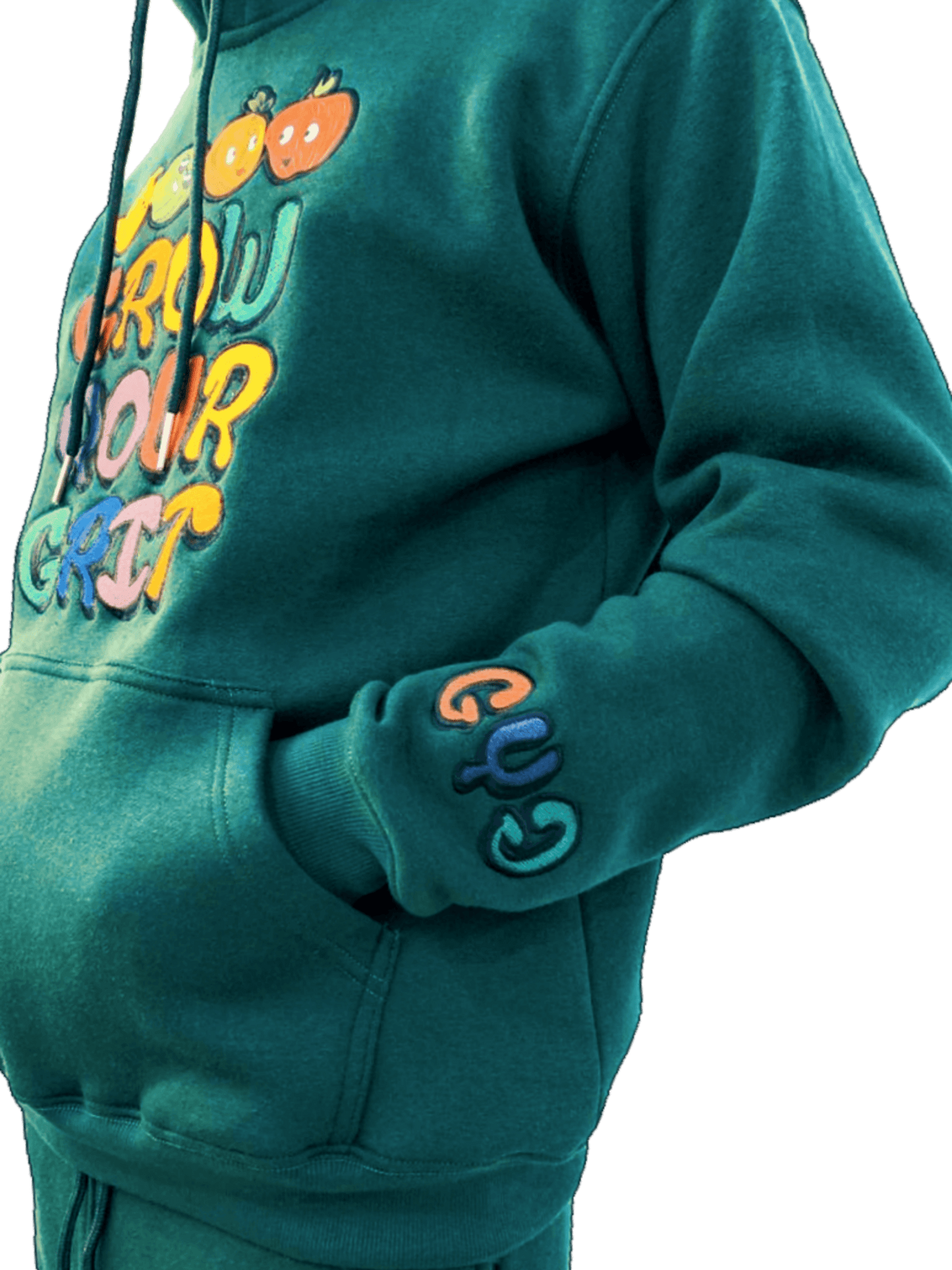 Grow Your Grit Sportswear fleece Emerald-Green hoodie 