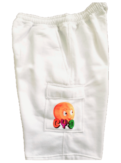 Grow Your Grit (GYG) White cargo shorts - GYG