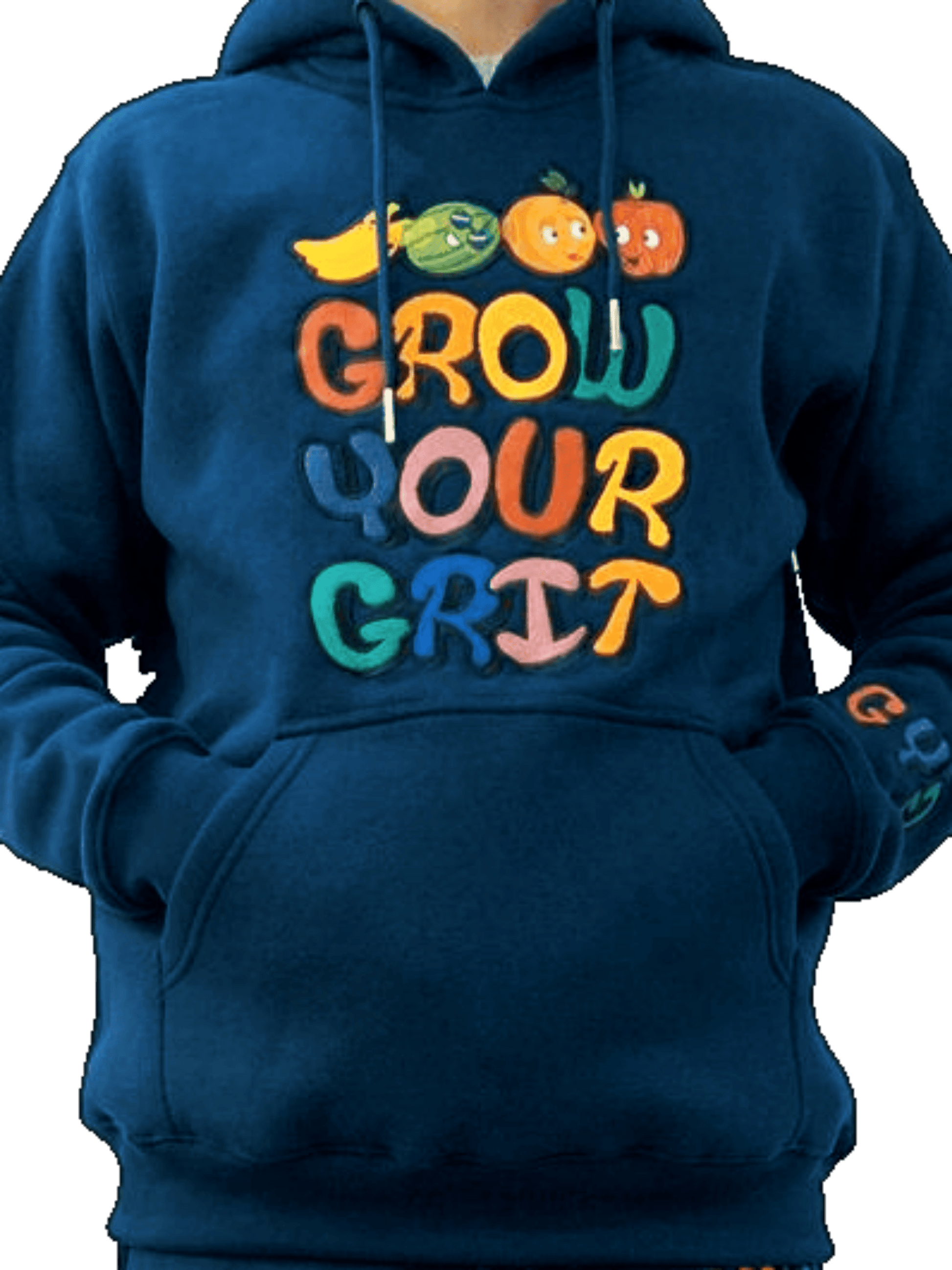 Grow Your Grit  Sportswear fleece Midnight-Blue Hoodie 