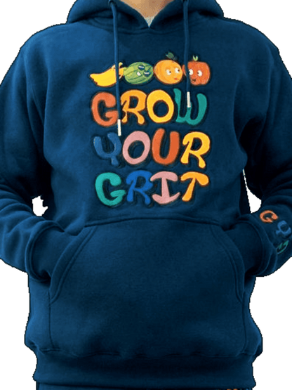 Grow Your Grit  Sportswear fleece Midnight-Blue Hoodie 